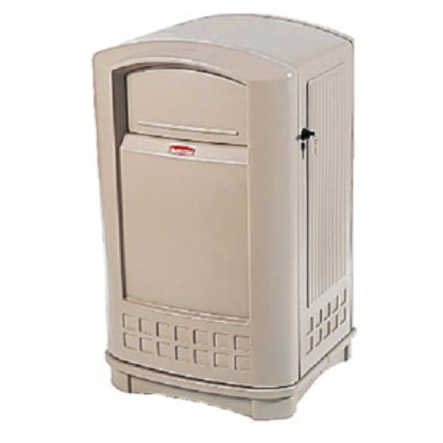 Rubbermaid FG396400BEIG - Plaza™ Container, 50 Gallon, 24-3/4"W X 25-1/4"D X 42-1/8"H