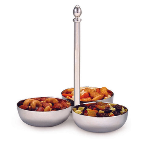 Steelite DW3913 Condiment Server 6.5"W X 6.5"D X 6.5"H 18/10 Stainless