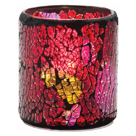 Hollowick 6301RG Crackle™ Votive Lamp 3-1/4"H X 3" Dia. Glass