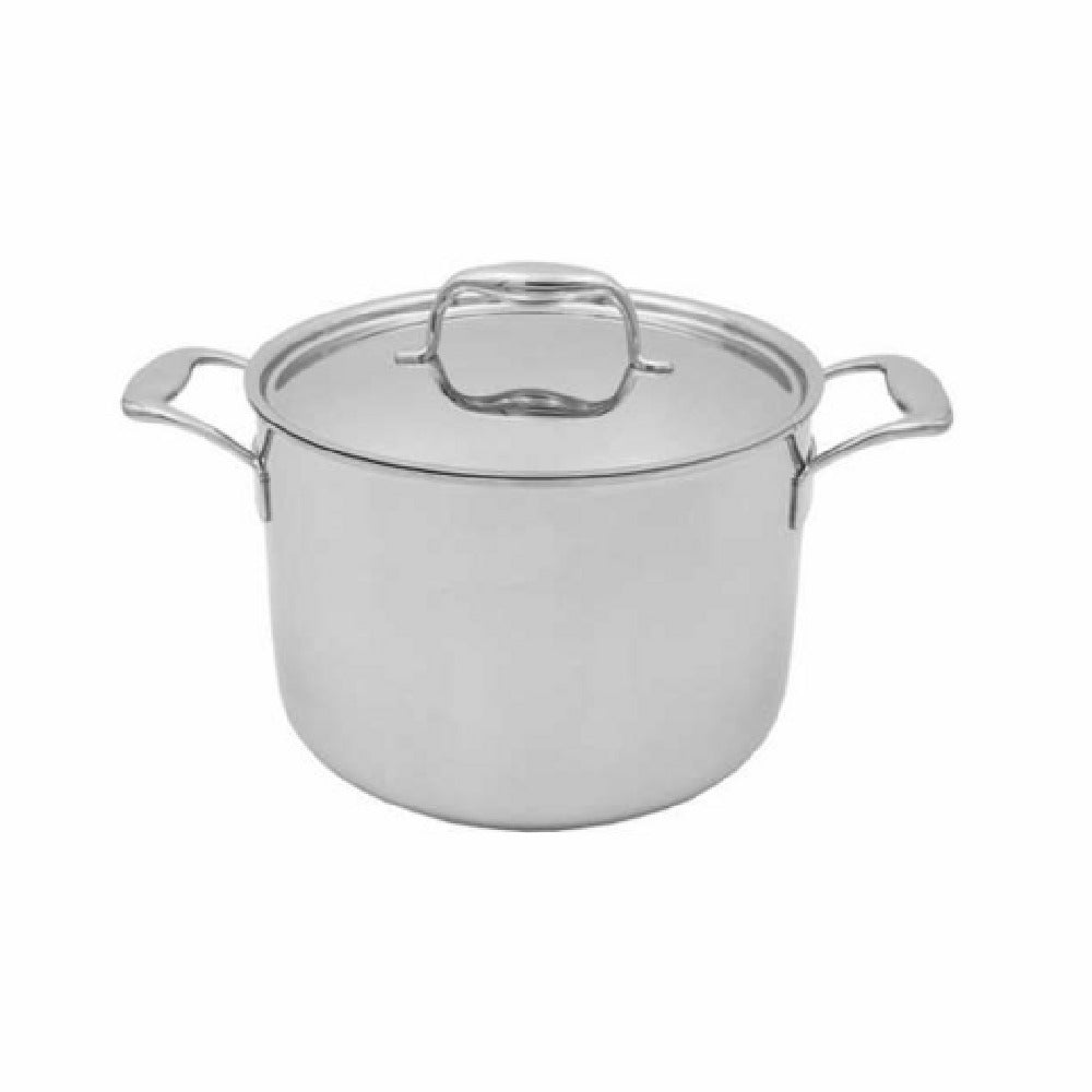 Tuxton RTDHL2561 TUXCLAD Sauce/Stock Pot With Lid 8 Qt. 10.0" Dia. X 6.75"H