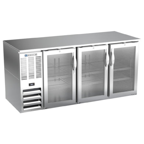 Beverage Air BB72HC-FG-S - Refrigerated Food Rated Back Bar Storage Cabinet, Three-section