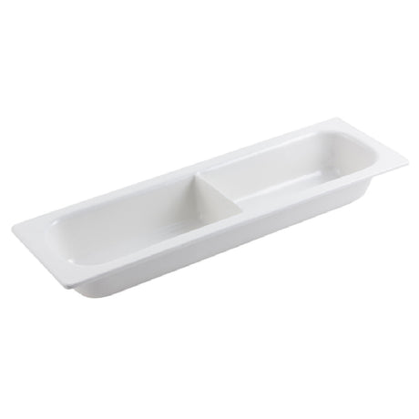 Bon Chef 5094DPLATINUMGRA - Chafer Food Pan, With Divider, 1/2 Size Long