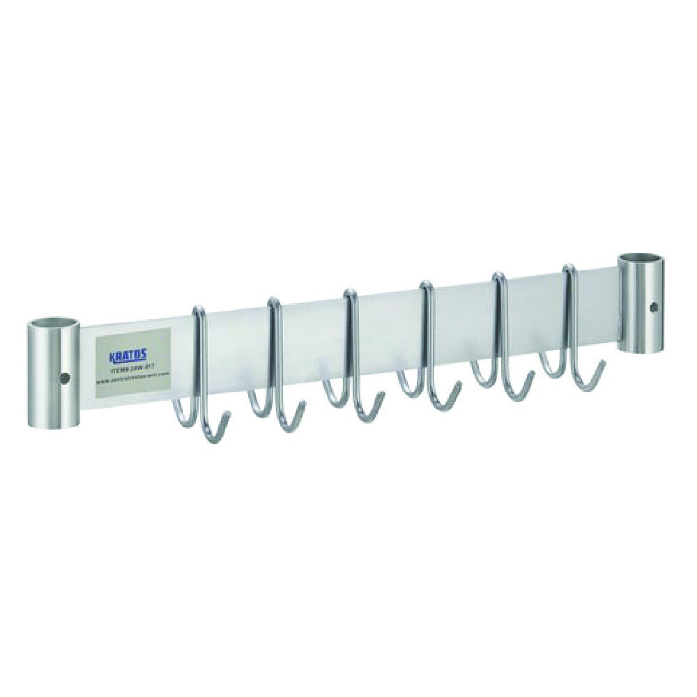 Hubert 28W-516 - Kratos Overshelf Pot Rack, 12", Stainless Steel