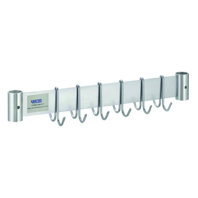 Hubert 28W-516 - Kratos Overshelf Pot Rack, 12", Stainless Steel