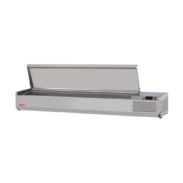 Turbo Air CTST-1800-N E-Line Countertop Salad Table 72"L Side Mounted Self-contained Refrigeration