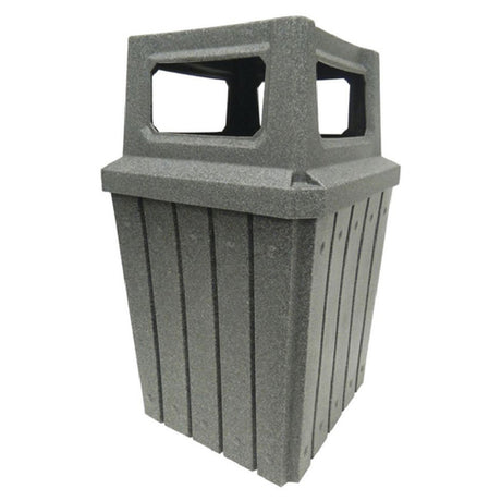 Hubert 87086 - Trash Receptacle, 52 Gallon, 23-1/2" X 23-1/2" X 29"H