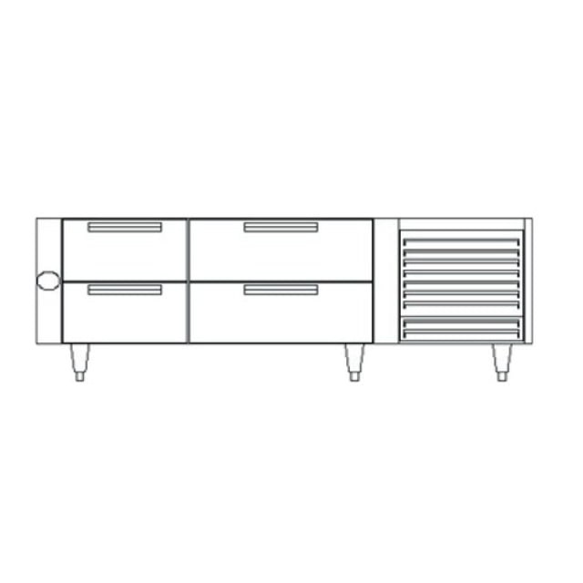 U S Range UN17C108 Polar Cuisine Refrigerated Base Self-contained Refrigeration