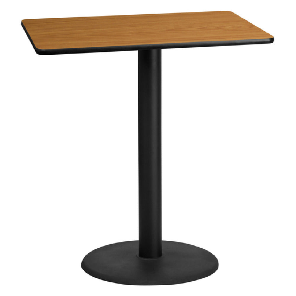 Flash Furniture XU-NATTB-3042-TR24B-GG Table 42"W X 30"D X 43-1/8"H Bar Height