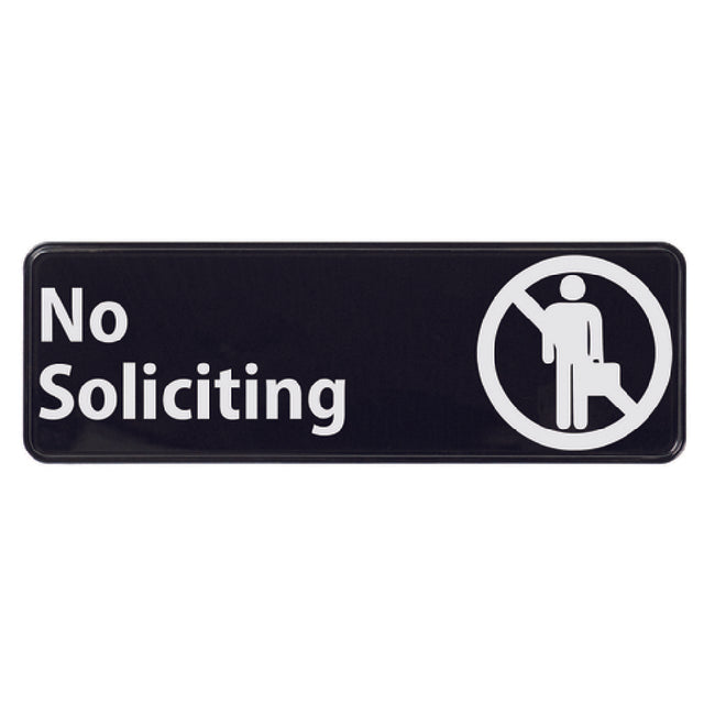 Winco SGN-336 Information Sign 9 X 3"H " No Soliciting "