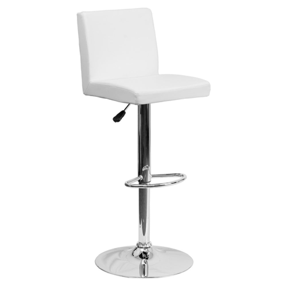 Flash Furniture CH-92066-WH-GG Swivel Bar Stool Adjustable Height Contemporary Style