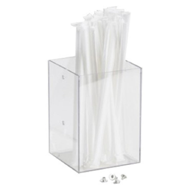 Cal Mil 787-12 Classic Straw Holder 4-1/4"W X 4-1/4"D X 6"H Square