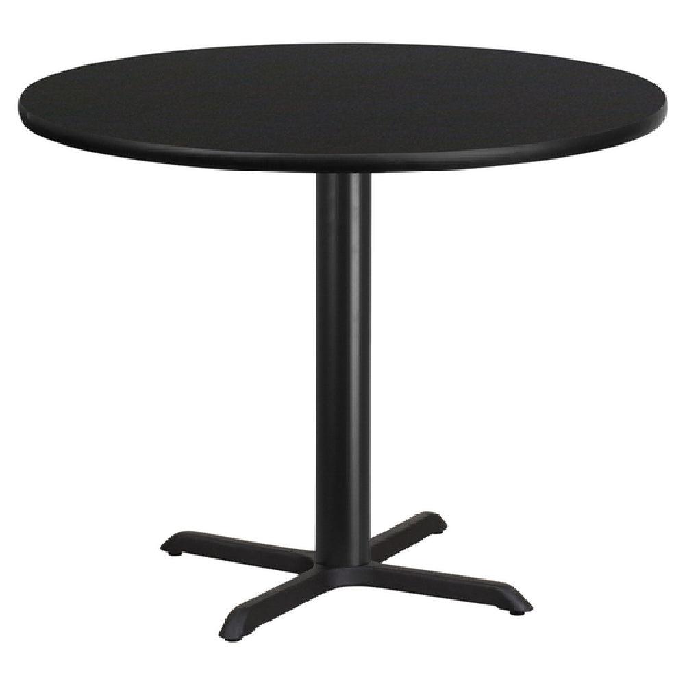 Flash Furniture XU-RD-42-BLKTB-T3333-GG Table 42" Dia. X 31-1/8"H Dining Height