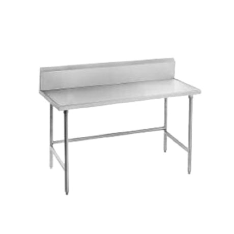 Advance Tabco TVKS-2410 Work Table 120"W X 24"D 14 Gauge 304 Stainless Steel Top With Countertop Non Drip Edge