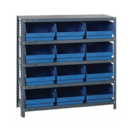 Quantum 1239-209_RED - Shelving Unit, 12"D X 36"L X 39"H, Heavy Duty