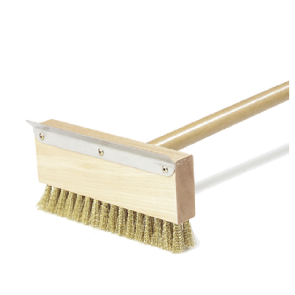 Carlisle 4152000 Carlisle Sparta® Oven Brush & Scraper 42" Long 1-1/4"L Crimped Brass Wire Bristles