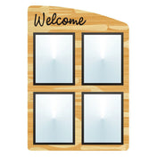 Hubert 53875 - Menu Board, 4-pocket, Wall-mount