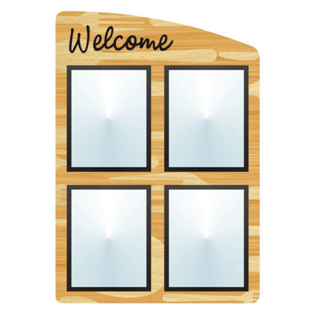 Hubert 53875 - Menu Board, 4-pocket, Wall-mount