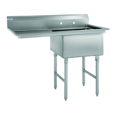 Hubert 94132 - Kratos® Compartment Sink, 23"W X 23"D X 12"H Bowl Size, (1) 24" Drain Board On Left