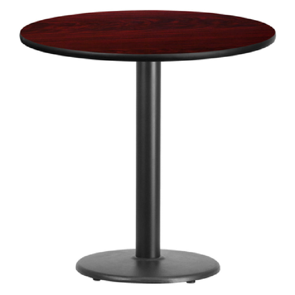 Flash Furniture XU-RD-30-MAHTB-TR18-GG Table 30" Dia. X 31-1/8"H Dining Height