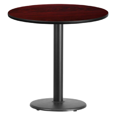 Flash Furniture XU-RD-30-MAHTB-TR18-GG Table 30" Dia. X 31-1/8"H Dining Height