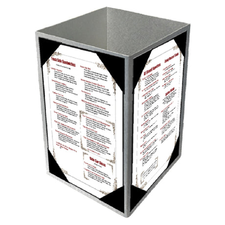 Menu Solutions ATT4PX-E Table Tent Holds 5-1/2" X 8-1/2" Inserts Quad Panel