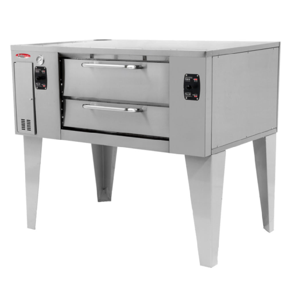 BakeMax BMBPD125 Pizza Stone Hearth Deck Oven Natural Or LP Gas 66.4"W X 48"D X 62"H