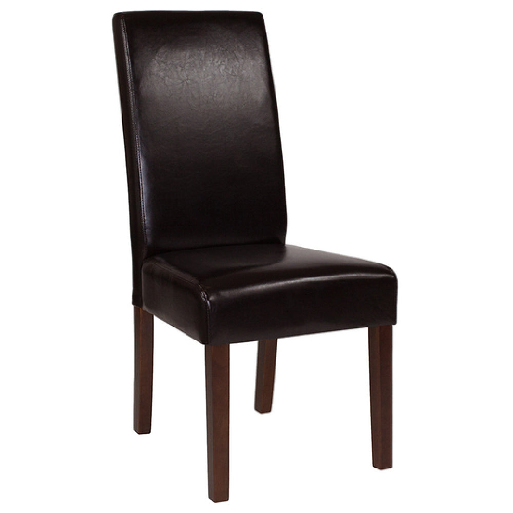 Flash Furniture QY-A37-9061-BRNL-GG Greenwich Series Mid-century Design LeatherSoft Upholstered Back & Seat