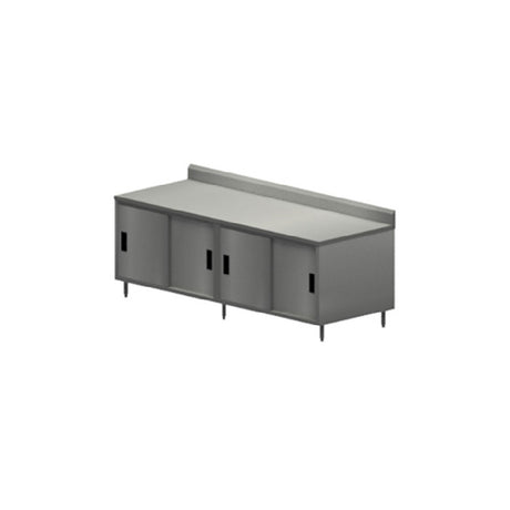 BK Resources CSTR5-3084S Chef Table Cabinet Base With Sliding Doors 84"W X 30"D X 34-3/4"H Overall Size