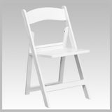 Flash Furniture LE-L-1-WH-SLAT-GG Hercules Series Folding Chair 1000 Lb. Weight Capacity