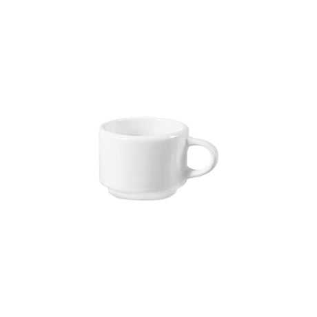 Steelite DCI137UW Cappuccino Cup 8 Oz. 3-1/4" Dia. (4-5/8" With Handle) X 2-1/2"H