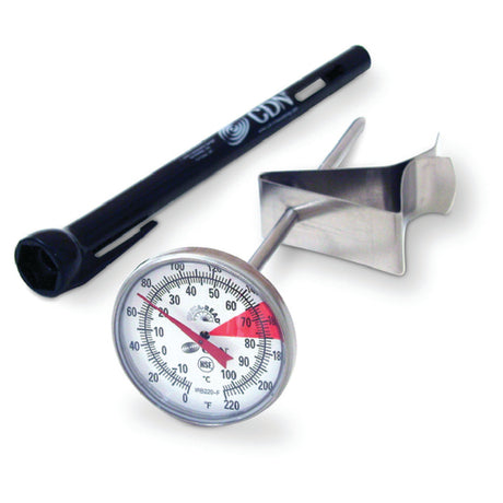 CDN IRB220-F Beverage & Frothing Thermometer 0 To 220°F (-18 To +104°C) 1-1/2" (3.8cm) Magnified Dial