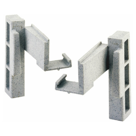 Cambro CPCC8480 Camshelving® Premium Corner Connector Set Left & Right Speckled Gray (8 Sets)