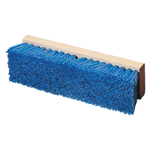 Carlisle 36193P14 Carlisle Flo-Pac® Deck Scrub Brush 10" Hardwood Block 2" Blue Polypropylene Bristles