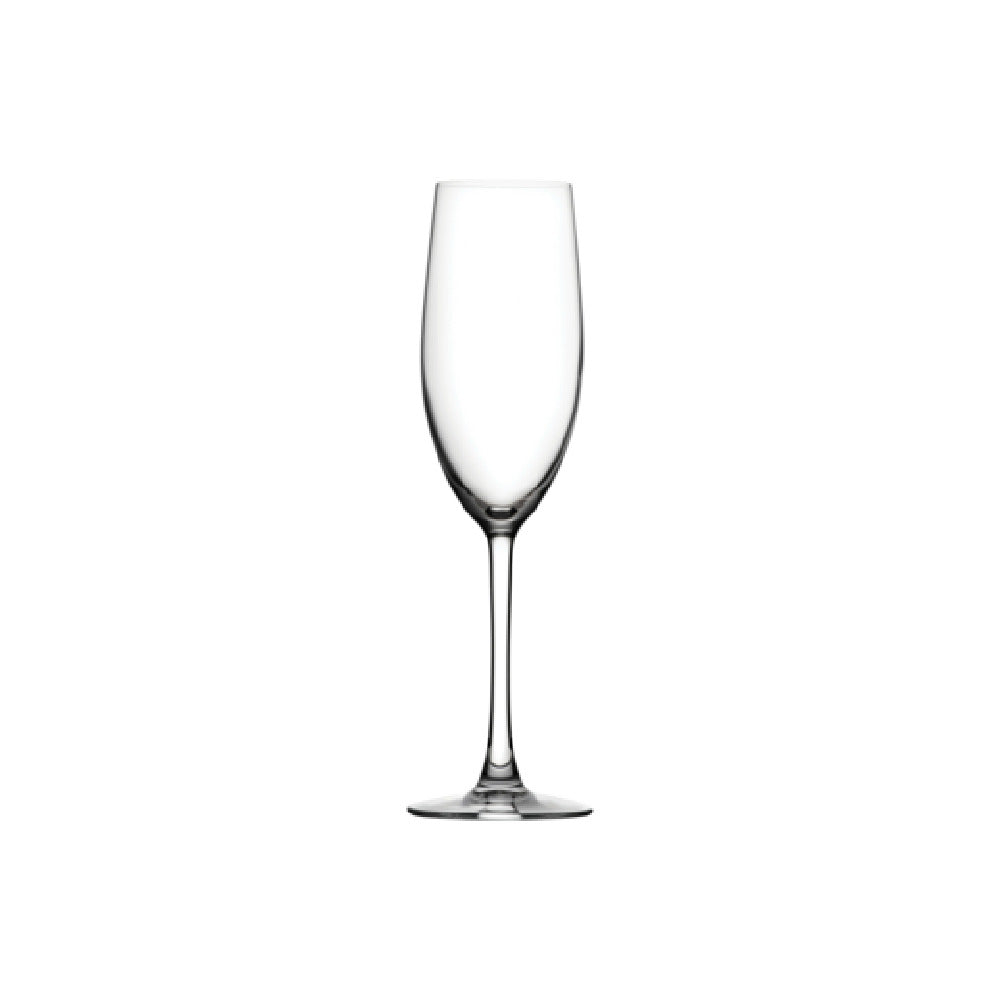 Steelite P67081 Flute Glass 8 Oz. (H 9-1/4" 2-3/4" T 2-1/8" B 2-3/4") Crystalline