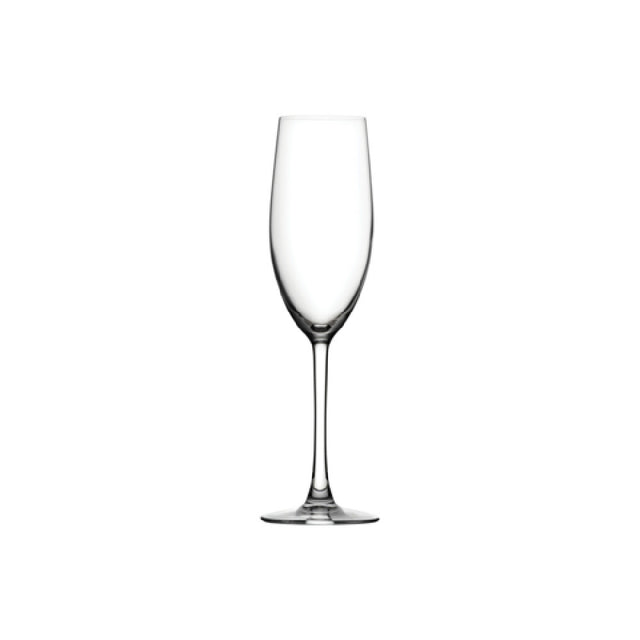Steelite P67081 Flute Glass 8 Oz. (H 9-1/4" 2-3/4" T 2-1/8" B 2-3/4") Crystalline