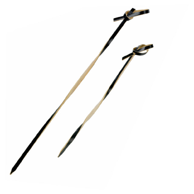 PacknWood 209BBTINGI10 - Tingi Skewer, 3.9", Looped With Black Twisted Stem