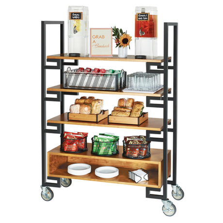 Cal Mil 22123-99 Madera Serving Cart 48"W X 18"D X 70-1/2"H (5) Large Shelves