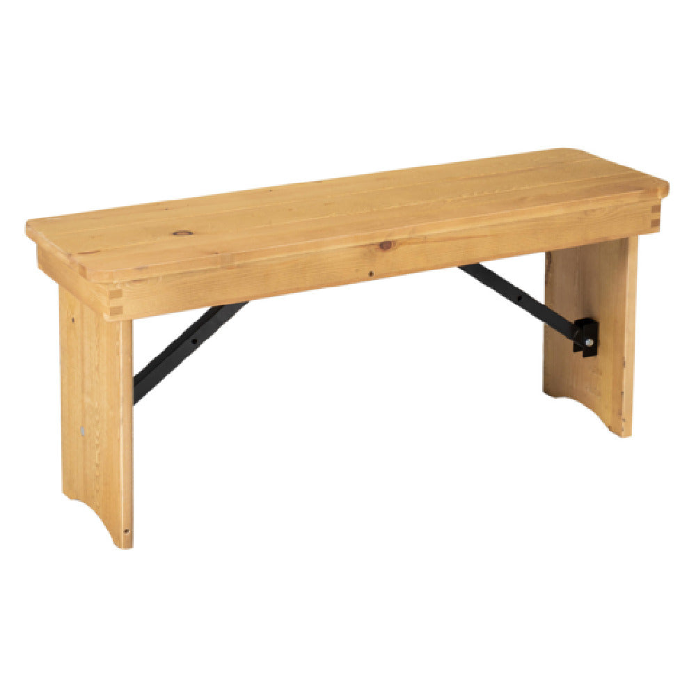 Flash Furniture XA-B-40X12-LN-GG Hercules Series Folding Rustic Farm Bench 40"W X 12"D X 17-1/2"H