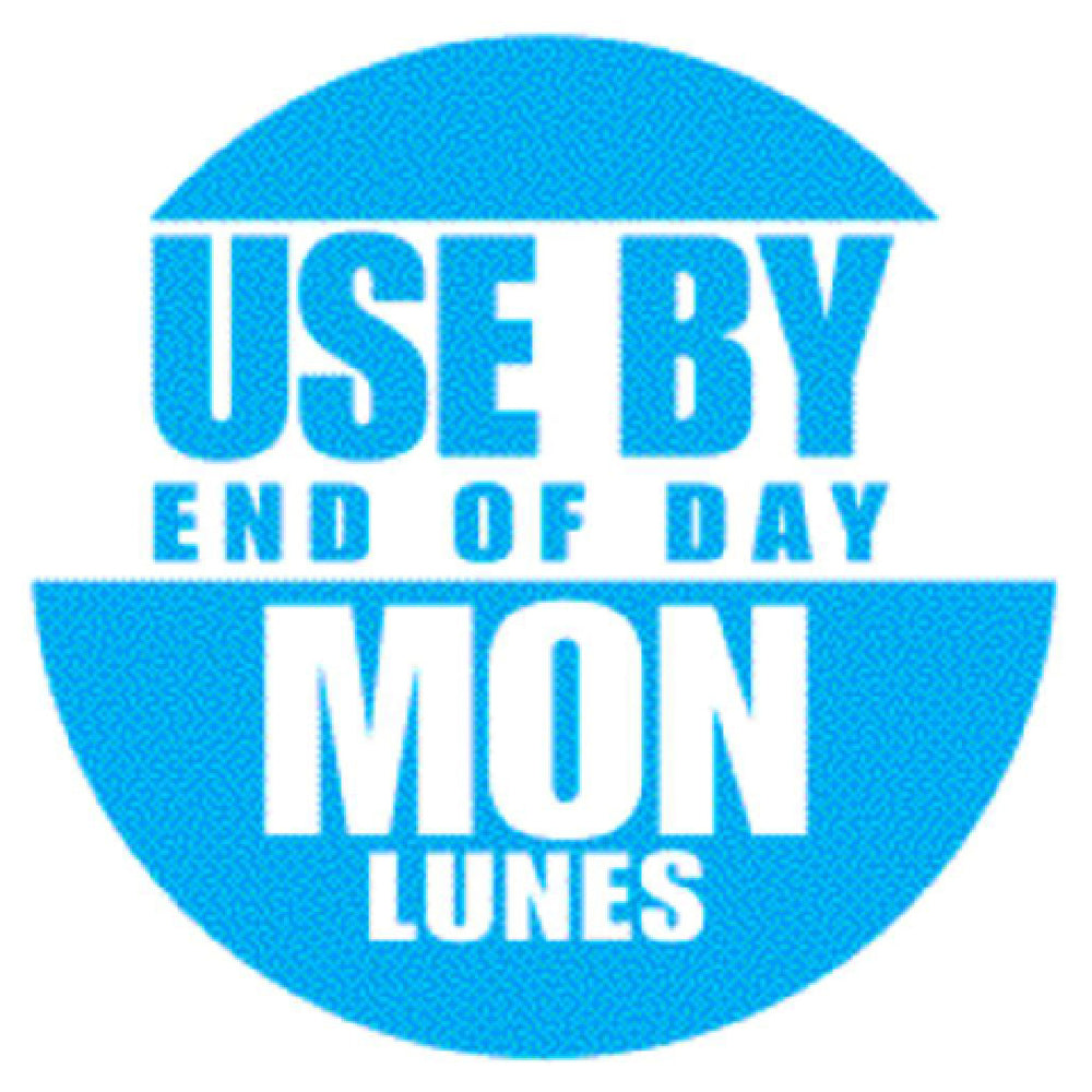 Hubert 94016 - Food Rotation Label, "Use By End Of Day Monday", 3/4" Dia.