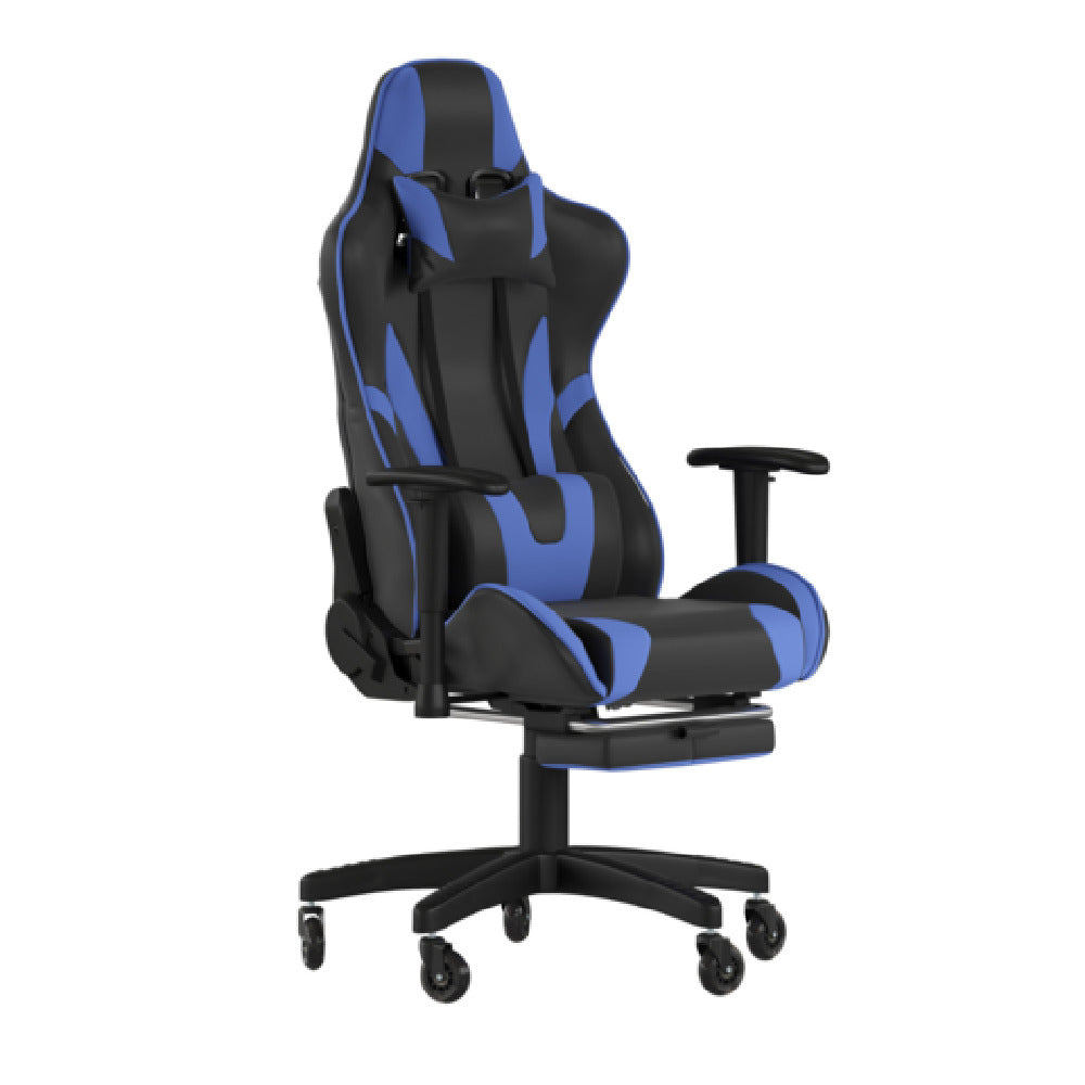 Flash Furniture CH-187230-BL-RLB-GG X30 Gaming Chair 280 Lb. Weight Capacity LeatherSoft Upholstery