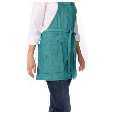 Chef Works ABN02W-JAD-0 Medford Petite Bib Apron 30-1/2"L X 38"W Adjustable Neck Buckle