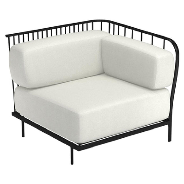 Emuamericas Llc 1082 Cannolè Lounge Right Corner Module Outdoor/indoor Steel Wire Back