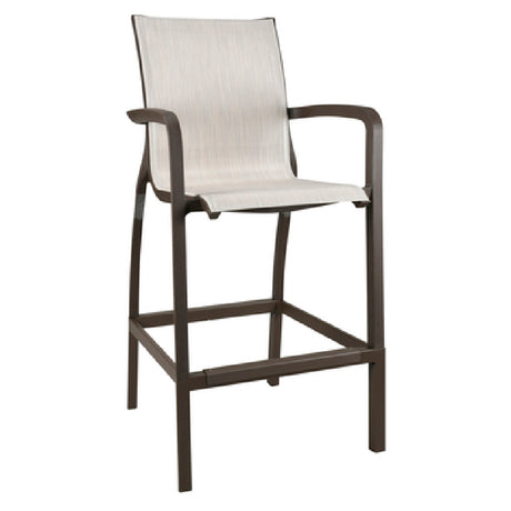 Grosfillex US015599 Sunset Barstool With Arms Designed For Outdoor Use