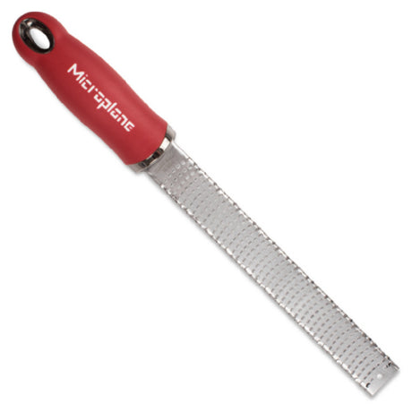 JB Prince UA119 Microplane Premium Series Zester/Grater 12"D X 1.31"W X 1"H Red Handle