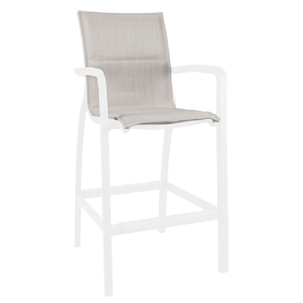 Grosfillex US018096 Sunset Comfort Barstool With Arms Designed For Outdoor Use