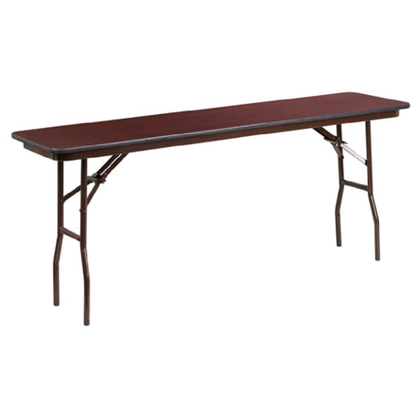 Flash Furniture YT-1872-MEL-WAL-GG Folding Table 72"W X 18"D X 30"H Seats Up To 3 Adults