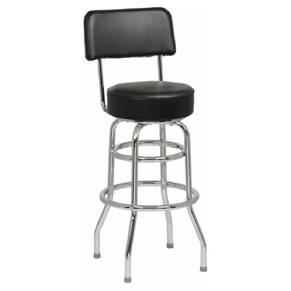 Royal Industries ROY 7716 B Swivel Bar Stool Upholstered Back And Seat Open Back