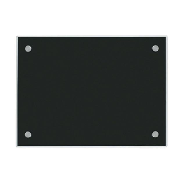 Aarco 6BKGB1824NT Glass Markerboard 18" X 24" Includes Classic Satin Finish Mounting Stand-offs