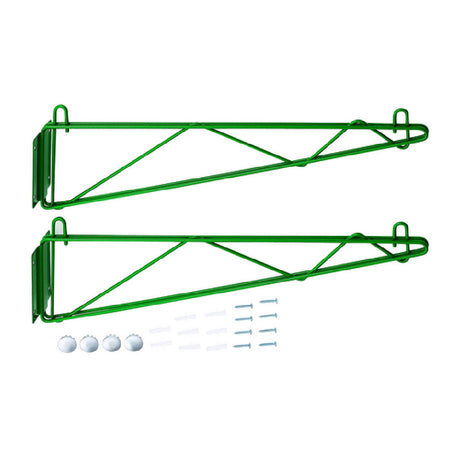 Hubert 11316 - CenPro Deep Wall Mounting Brackets For Green Epoxy Wire Shelving, 24"