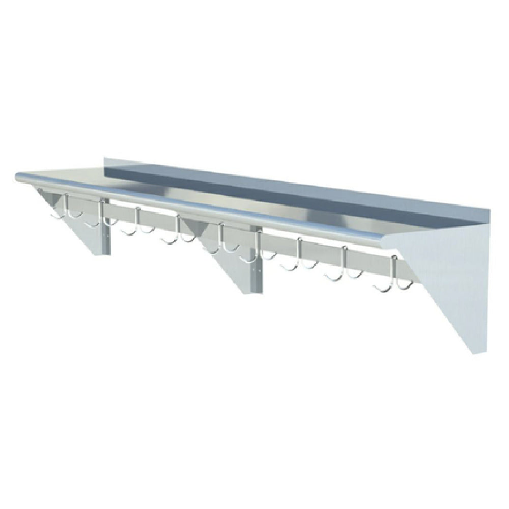 Sapphire Manufacturing SMWP-1584 Overshelf With Pot Rack Wall-mounted 84"W X 15"D